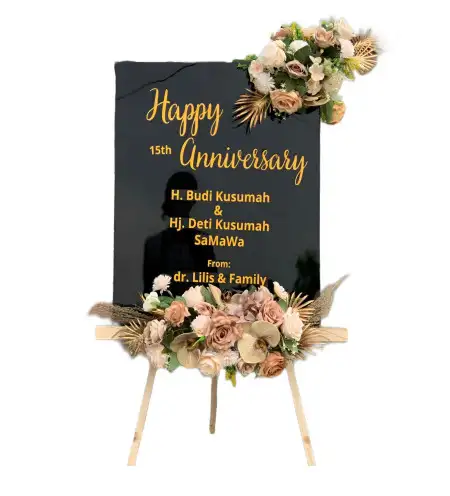 Papan Bunga Akrilik Bronjong
