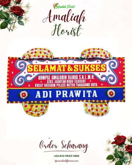 Papan Bunga Ucapan Selamat Bronjong